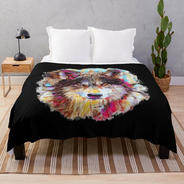 Item preview, Wolf Face Colorful Painting Design Classic designed and sold by arslgnej35.