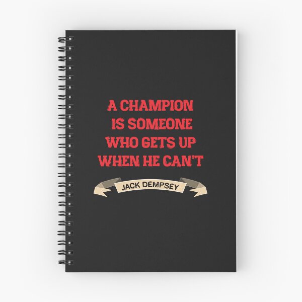 Item preview, Jack Dempsey Quote – “A Champion Is Someone Who Gets Up” Vintage Typography designed and sold by simpledarkwavewisdom.