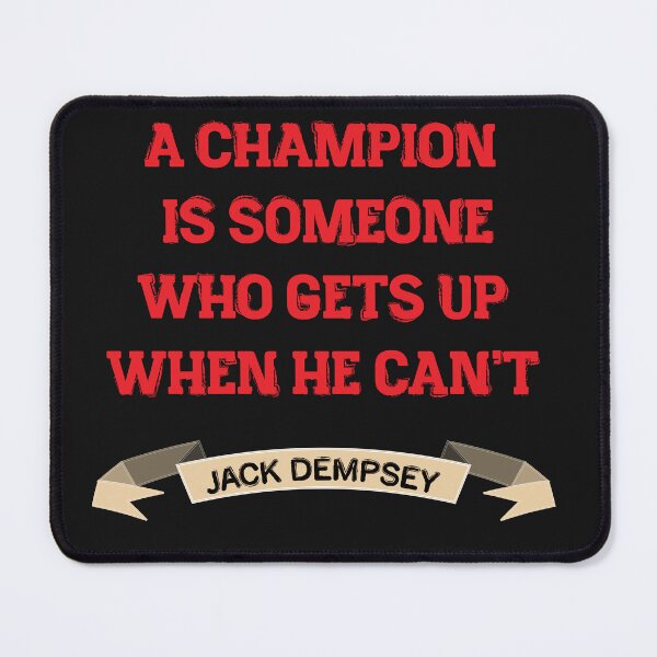 Item preview, Jack Dempsey Quote – “A Champion Is Someone Who Gets Up” Vintage Typography designed and sold by simpledarkwavewisdom.