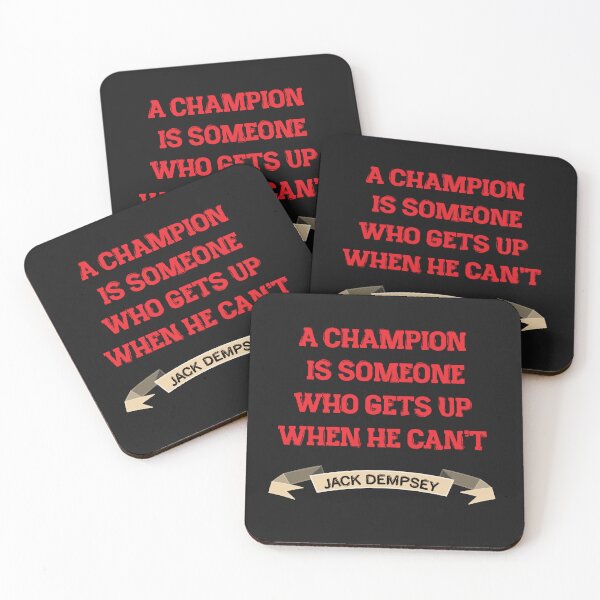 Item preview, Jack Dempsey Quote – “A Champion Is Someone Who Gets Up” Vintage Typography designed and sold by simpledarkwavewisdom.