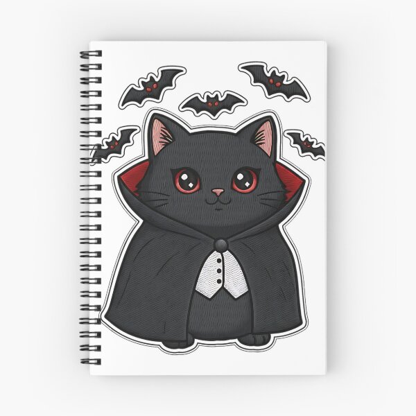Artikelvorschau, Süße schwarze Katze Halloween Vampir Kostüm Fledermäuse gruselige Kunst entworfen und verkauft von ArtDesignTp.