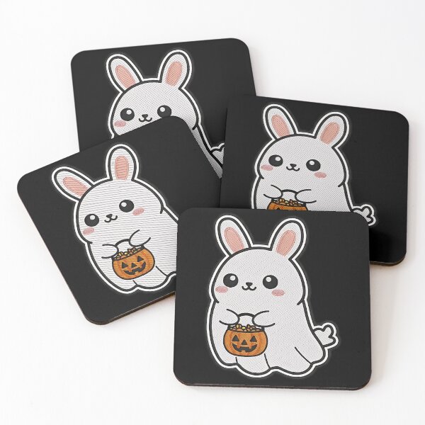 Item preview, Cute Bunny Halloween Ghost Costume Pumpkin Spooky Art designed and sold by ArtDesignTp.