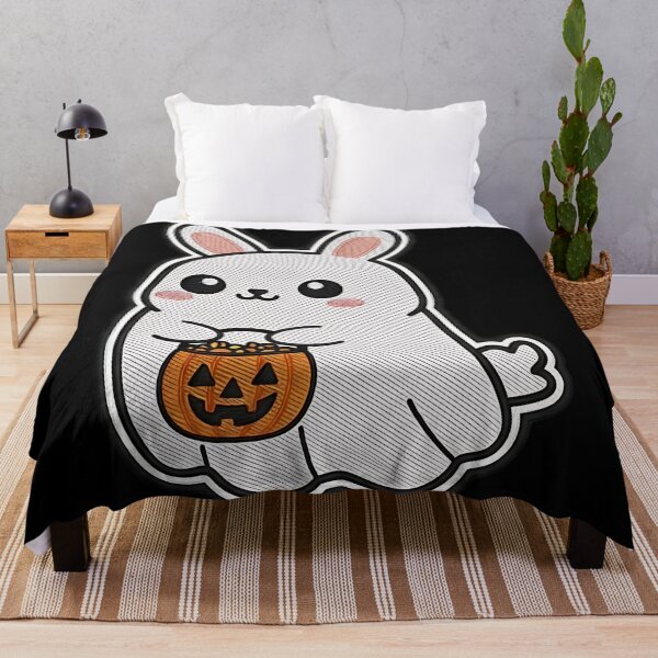 Item preview, Cute Bunny Halloween Ghost Costume Pumpkin Spooky Art designed and sold by ArtDesignTp.