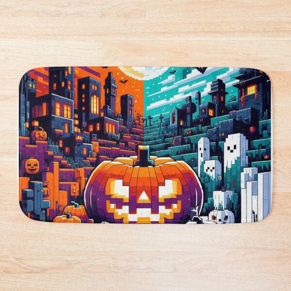 Item preview, HALLOWEEN IN MINECRAFT LAND - NR 02 - 9216x9216 designed and sold by darky72.