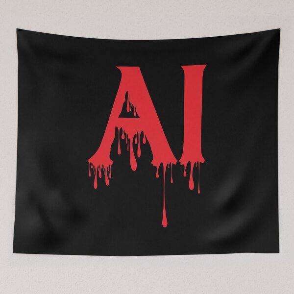 Item preview, Bloody AI Design – Dark and Eerie Machine Intelligence Artwork designed and sold by simpledarkwavewisdom.