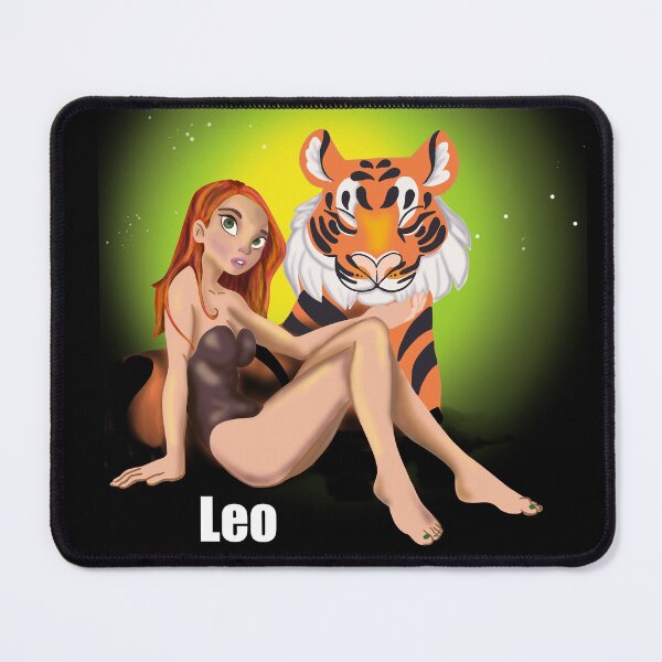 Item preview, Leo Zodiac Goddess with Tiger – Fiery Astrology Art designed and sold by summerspirit.