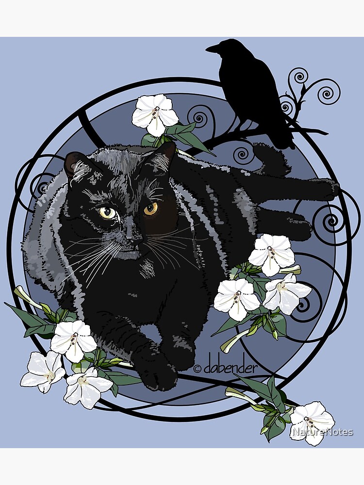 : Cats and Ravens Men's or Women's Cat and Raven Long