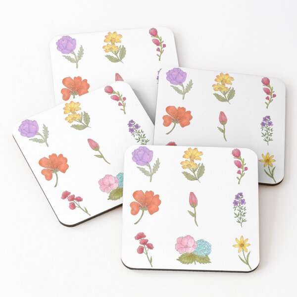 Item preview, 9 Watercolor Wildflowers - Botanical aesthetic Floral flower Design designed and sold by PinFlick.