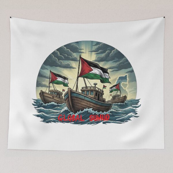 Item preview, Global Sumud – A Symbol of Palestinian Resilience at Sea designed and sold by yubasadeq.