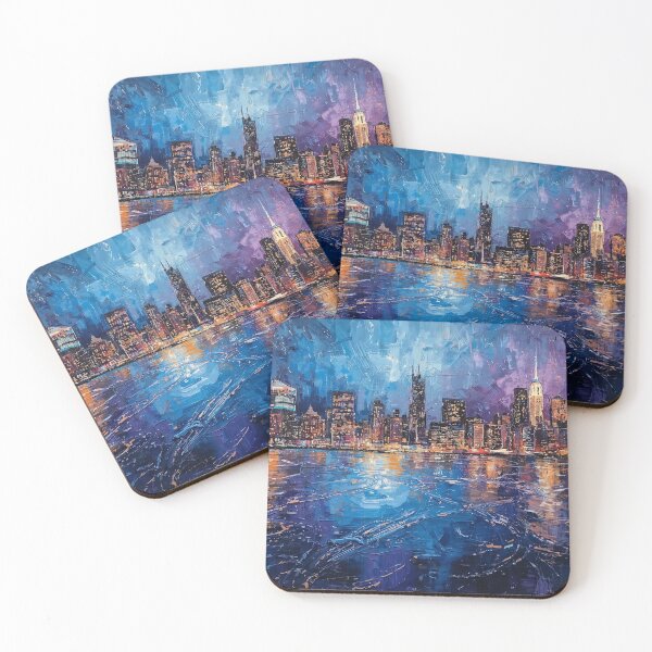 Item preview, City skyline at night designed and sold by JayVistaVibe.