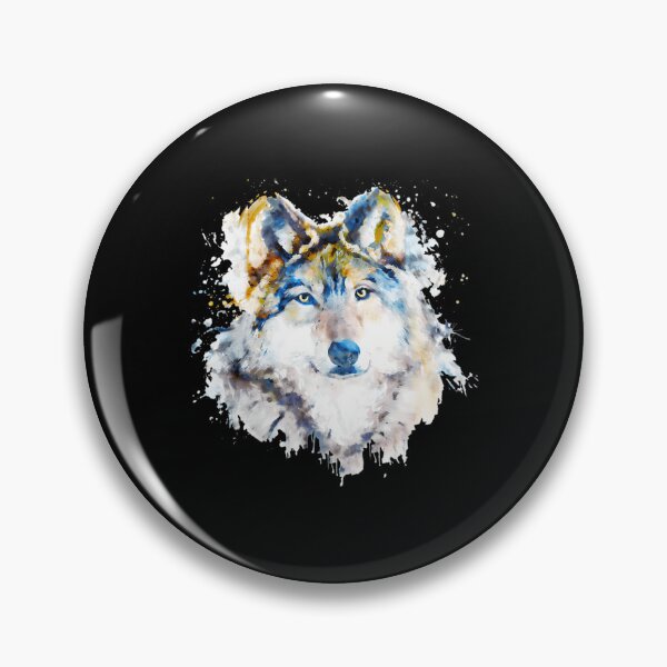 Item preview, Wolf Face Watercolor Portrait  	 designed and sold by arslgnej35.