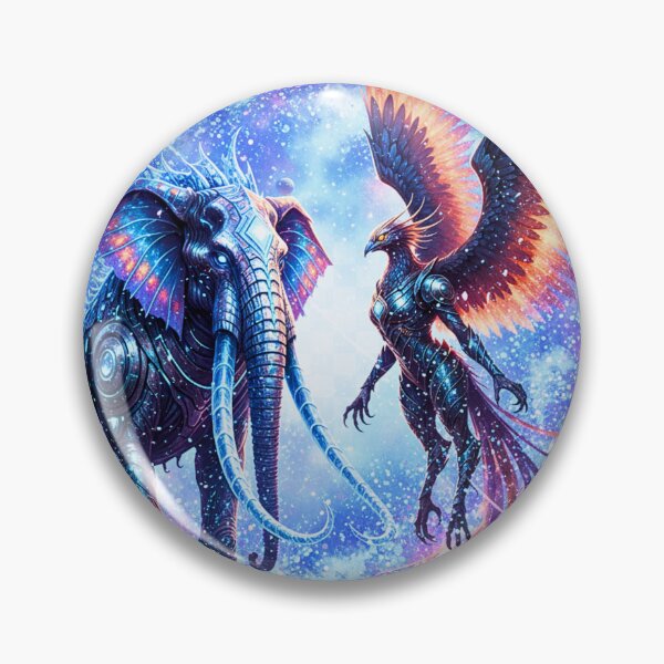 Item preview, Primal Celestial Guardians | The Starforged Elephant & The Cosmic Phoenix designed and sold by E-SarnEdge.