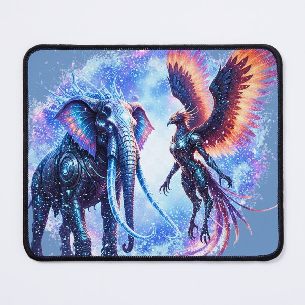 Item preview, Primal Celestial Guardians | The Starforged Elephant & The Cosmic Phoenix designed and sold by E-SarnEdge.