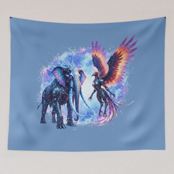 Item preview, Primal Celestial Guardians | The Starforged Elephant & The Cosmic Phoenix designed and sold by E-SarnEdge.