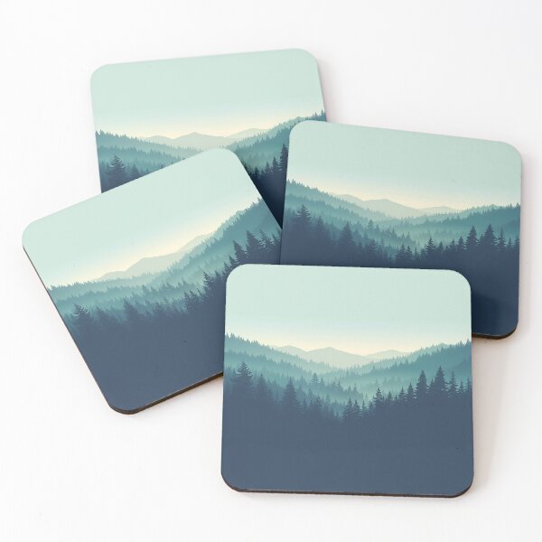 Item preview, Foggy Pine Forest Green Horizon designed and sold by Christian Weiss.