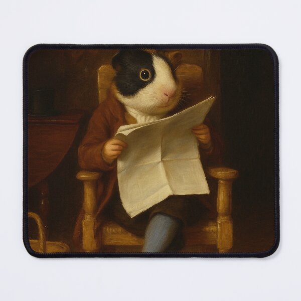 Item preview, Guinea Pig Reading the News (After Thomas Sword Good) designed and sold by gandolfwizard.