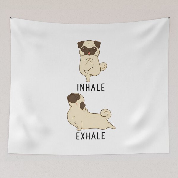 Item preview, Yoga Pug Inhala Exhala designed and sold by kbraapoat93.