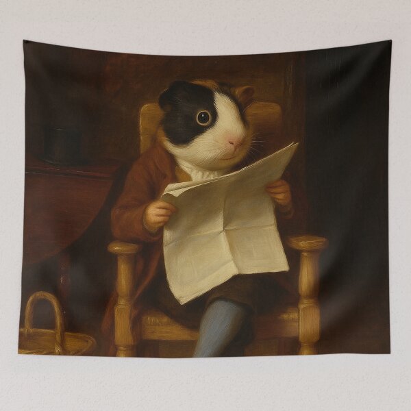 Item preview, Guinea Pig Reading the News (After Thomas Sword Good) designed and sold by gandolfwizard.