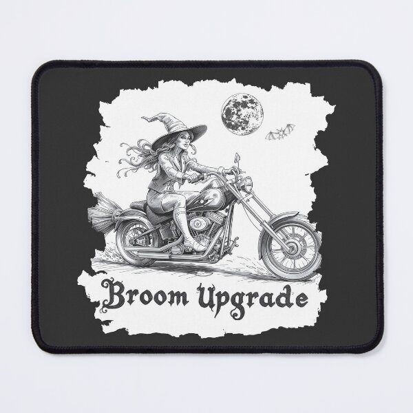 Item preview, Broom Upgrade – Witch Riding Motorcycle Under Full Moon designed and sold by TestudoDesign.