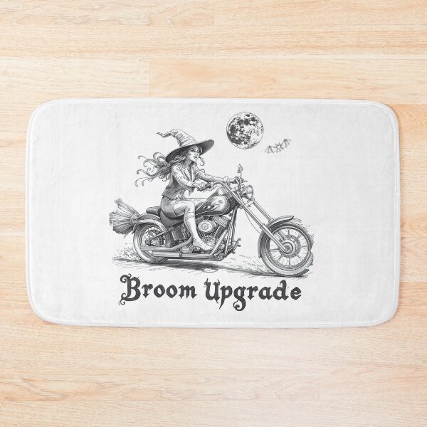 Item preview, Broom Upgrade – Witch Riding Motorcycle Under Full Moon designed and sold by TestudoDesign.
