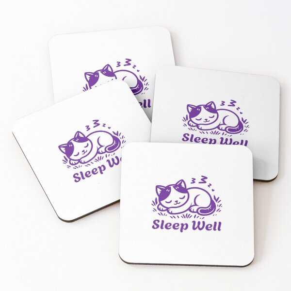 Item preview, Cute Sleeping Cat Illustration – Sleep Well Design designed and sold by vibewear5.