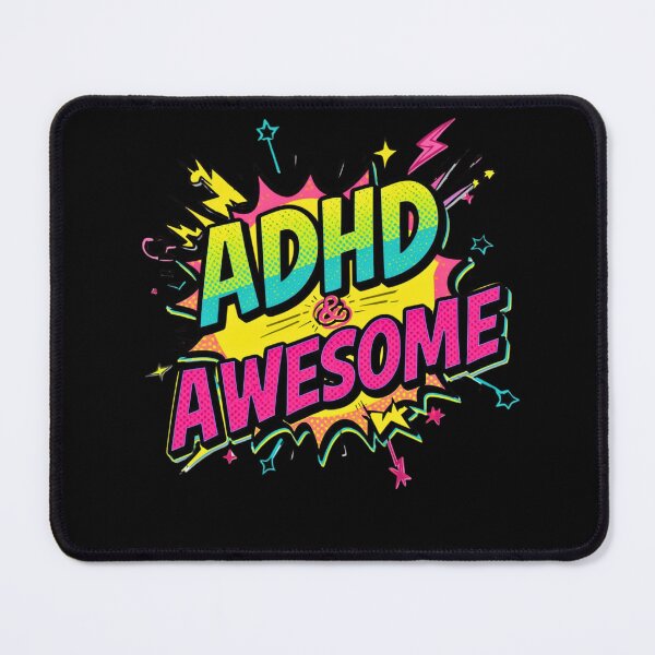 Item preview, ADHD & Awesome | Neurodiversity Empowerment Quote Design designed and sold by Morgen Design Studio.