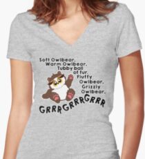 Soft Owlbear - Grrr Grrr Grrr Women's Fitted V-Neck T-Shirt