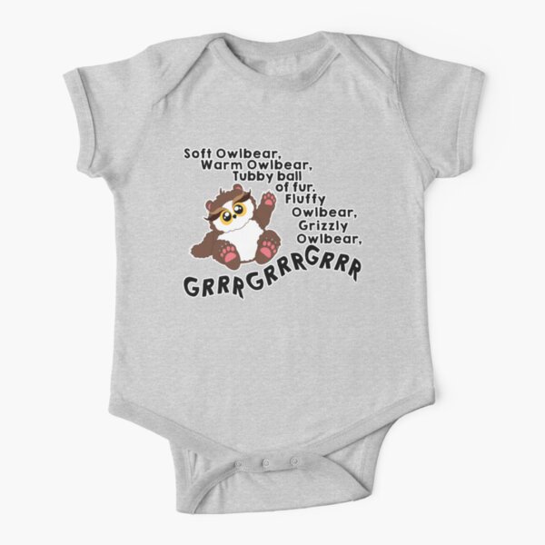 Soft Owlbear - Grrr Grrr Grrr Short Sleeve Baby One-Piece