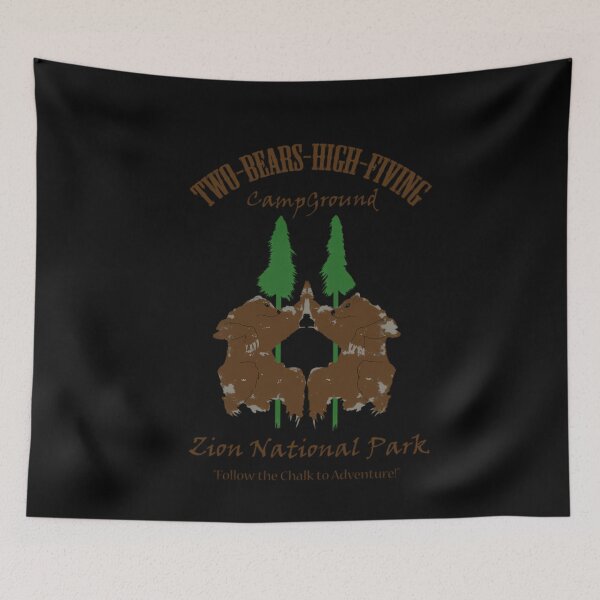 Item preview, Two-Bears High Fiving Campground  	 designed and sold by pwapudfeyk85.
