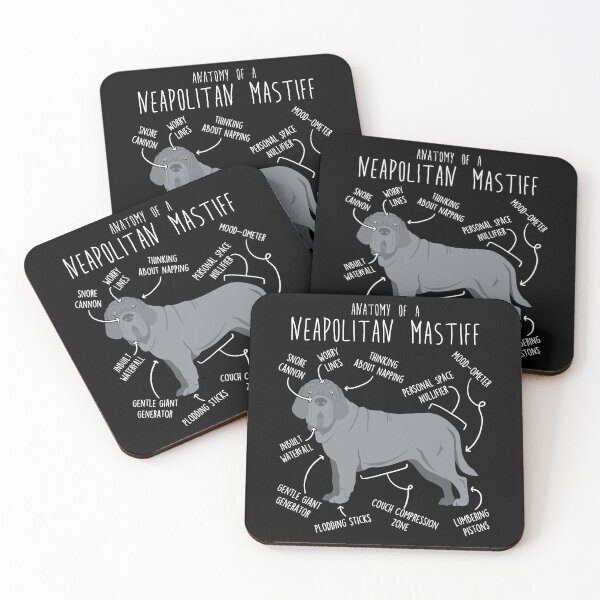 Item preview, Gray Neapolitan Mastiff Dog Anatomy designed and sold by Clara Hollins.