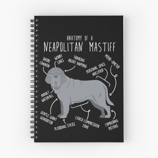Item preview, Gray Neapolitan Mastiff Dog Anatomy designed and sold by Clara Hollins.
