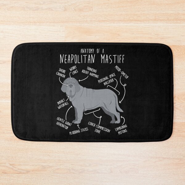 Item preview, Gray Neapolitan Mastiff Dog Anatomy designed and sold by Clara Hollins.