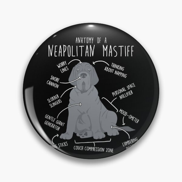 Item preview, Gray Neapolitan Mastiff Dog Anatomy designed and sold by Clara Hollins.