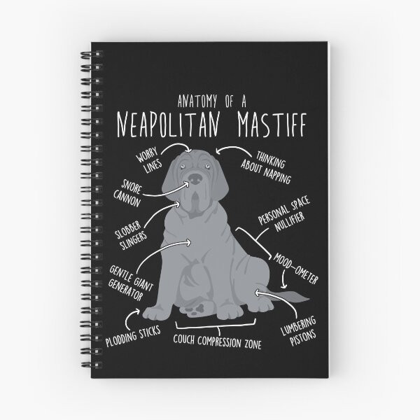 Item preview, Gray Neapolitan Mastiff Dog Anatomy designed and sold by Clara Hollins.