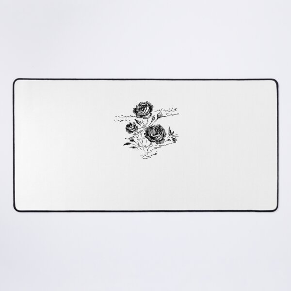 Item preview, Roses And Love Urdu Poem Calligraphy  	 designed and sold by rawheteeneo24.