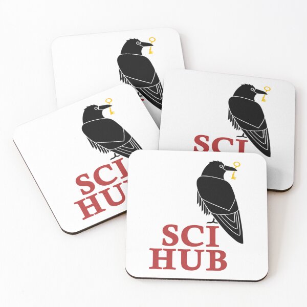 Item preview, SCI-HUB Text And Raven Suitable For Black Backgrounds  	 designed and sold by icgijvlxcio44.