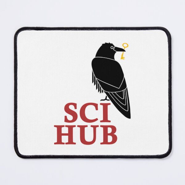 Item preview, SCI-HUB Text And Raven Suitable For Black Backgrounds  	 designed and sold by icgijvlxcio44.