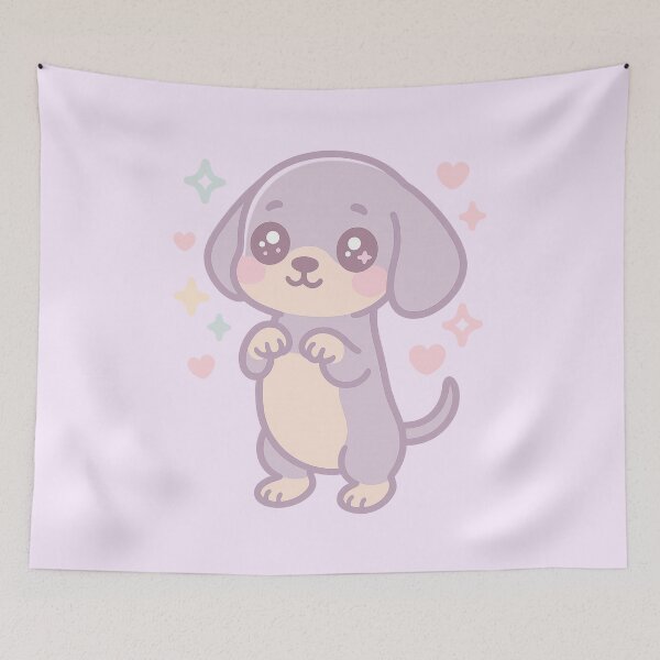 Item preview, Kawaii Dachshund – Begging on Hind Legs designed and sold by Doxie Life.