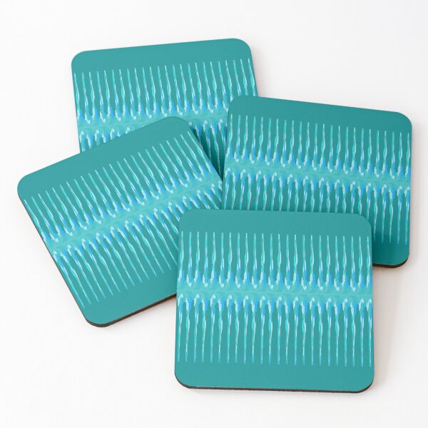 Item preview, Spiky Watercolor Stripes on Teal designed and sold by JaygiesDesign.