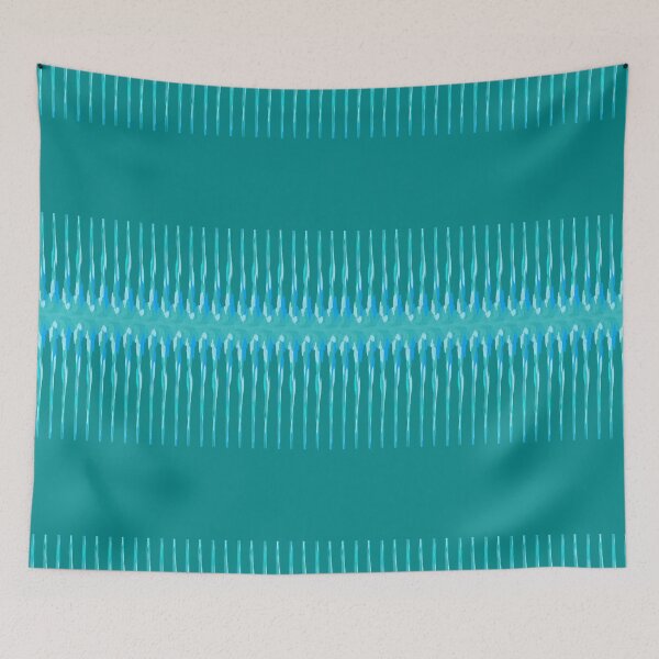 Item preview, Spiky Watercolor Stripes on Teal designed and sold by JaygiesDesign.