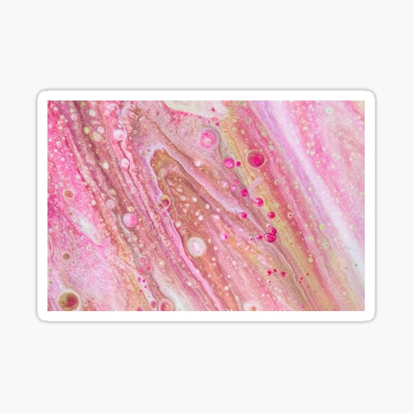 Pink Acrylic Painting Sticker