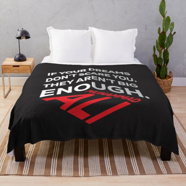 Item preview, Muhammad Ali Quote – Bold Typography “If Your Dreams Don’t Scare You” designed and sold by simpledarkwavewisdom.