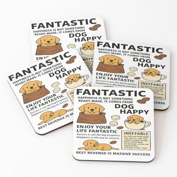 Item preview, Cute Dogs and Motivational Quotes – Happiness & Success designed and sold by Paintyful.