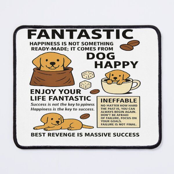 Item preview, Cute Dogs and Motivational Quotes – Happiness & Success designed and sold by Paintyful.