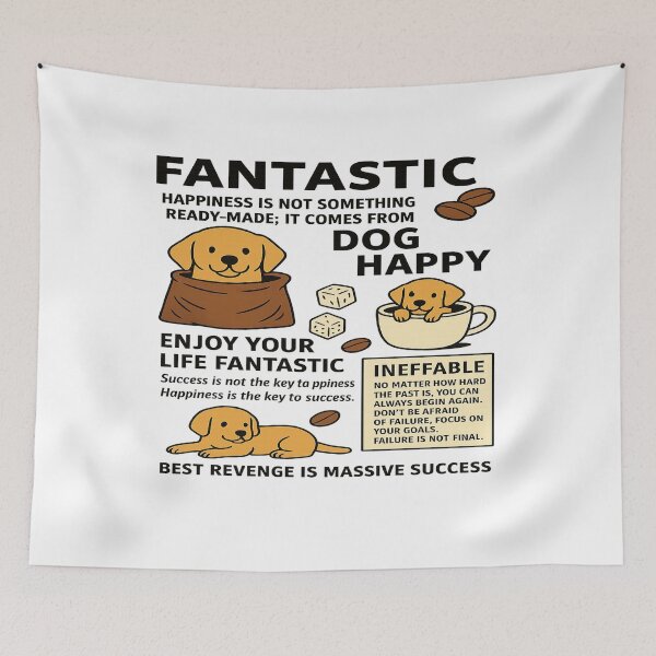 Item preview, Cute Dogs and Motivational Quotes – Happiness & Success designed and sold by Paintyful.