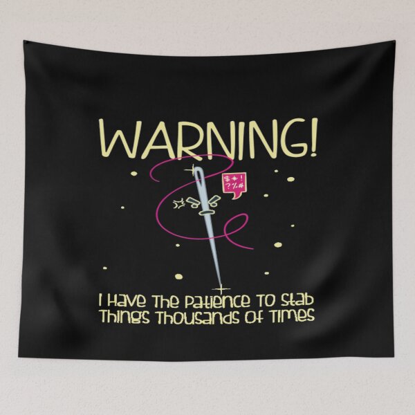 Item preview, WARNING! I Have The Patience To Stab Things Thousands Of Times  Cross Stitch Needlepoint  	 designed and sold by egeofepvnl8.