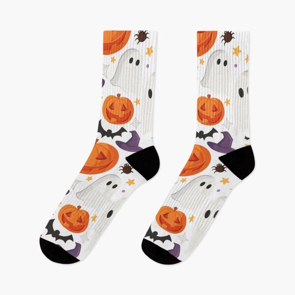 Item preview, Halloween Cute Pattern Design - ghosts, pumpkin, witch and bat. designed and sold by elleillustrart.