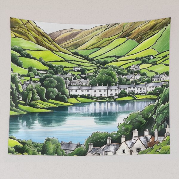 Aperçu de l'œuvre Village du Lake District créée et vendue par WildlifeInc.