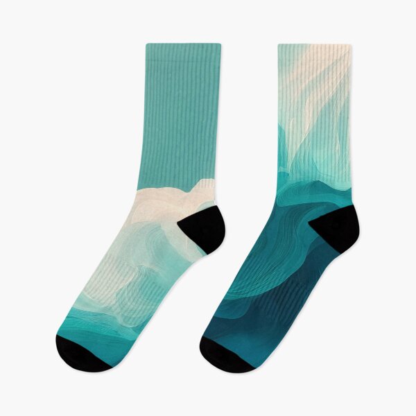 Item preview, Abstract Teal and White Flowing Waves designed and sold by Jirka Svetlik, Studio Illuvision.
