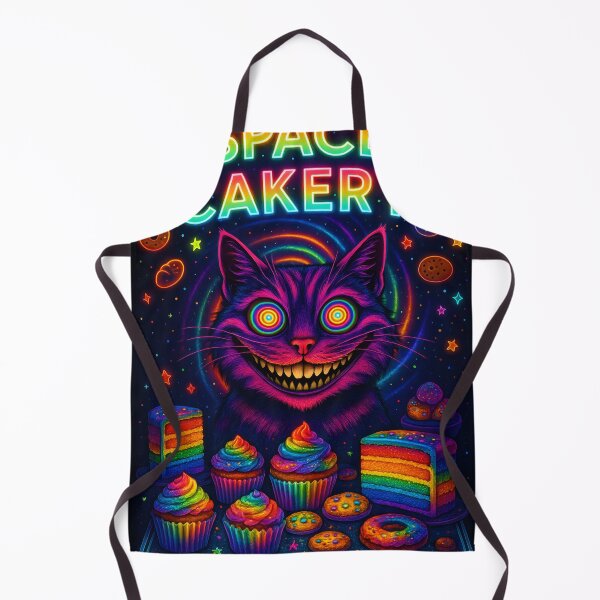 Item preview, ? Space Cakery – Psychedelic Neon Cat & Rainbow Bakery designed and sold by DuttyLion.